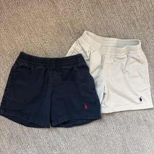 Bundle of Two! Ralph Lauren Boys Stretch Twill Khaki Shorts Bundle 3t